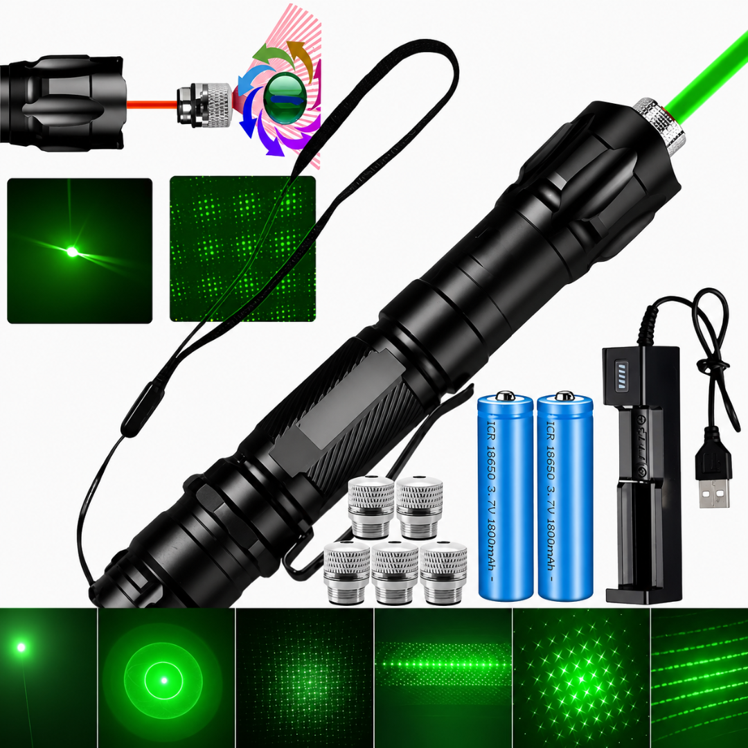 Laser Pointer Rechargeable Adjustable Focus Beam Tool