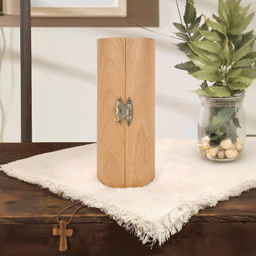 Christian Gift Wooden Prayer Statue Openable Sculpture