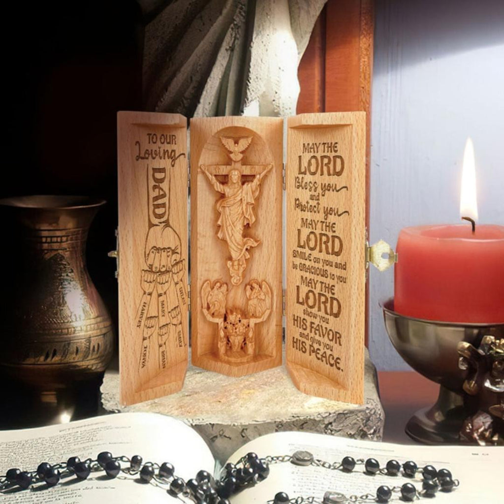 Religious Statue Personalized Wooden Prayer Room Sculpture