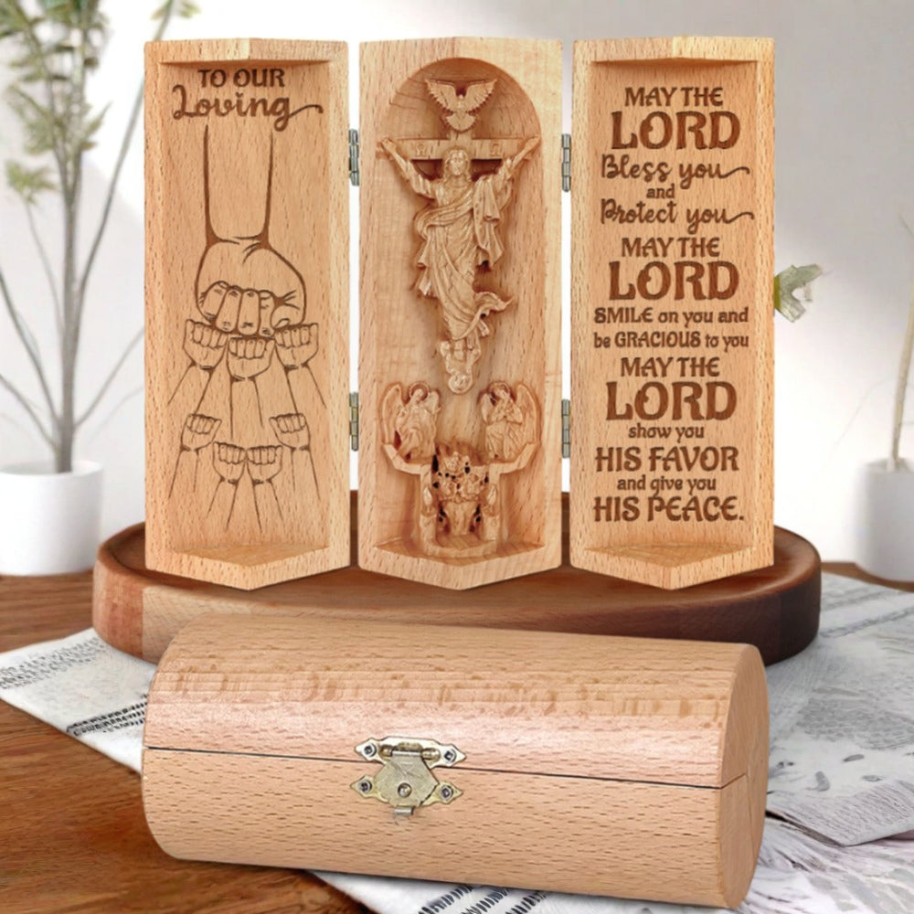 Religious Statue Personalized Wooden Prayer Room Sculpture
