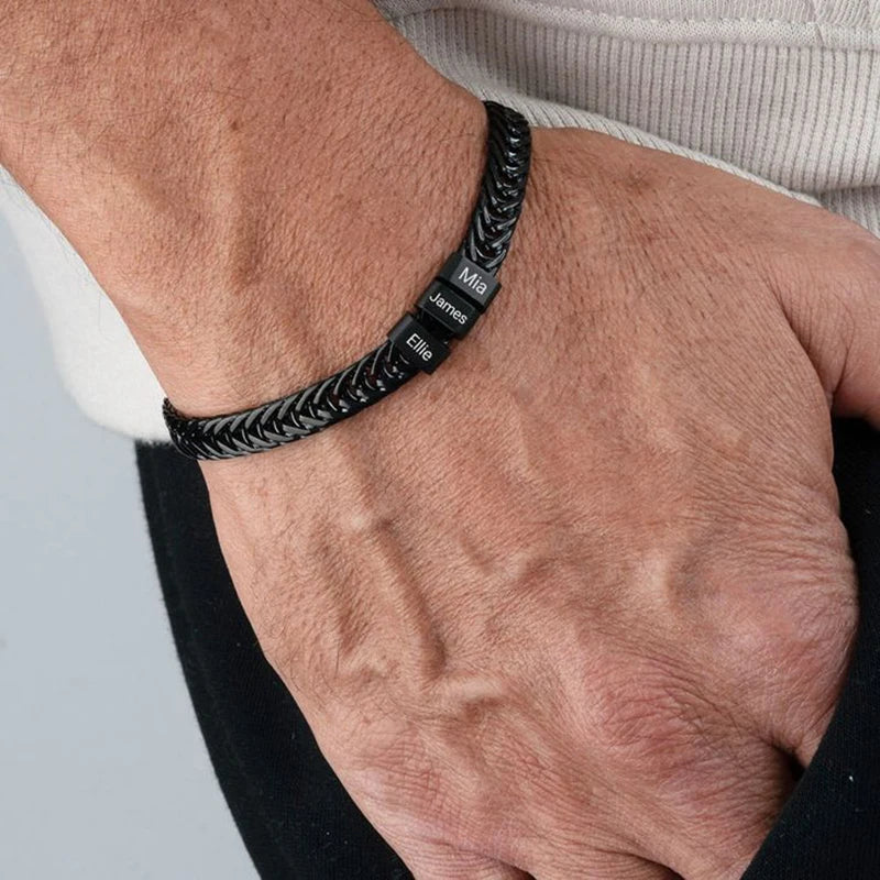 Father's Day Custom Bracelet Personalized Dad Link Chain