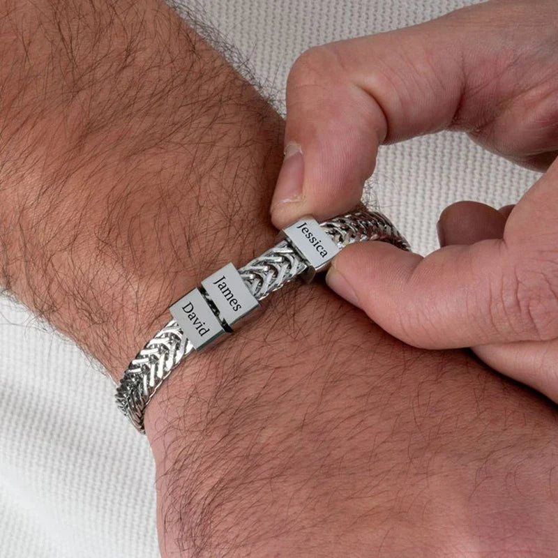 Father's Day Custom Bracelet Personalized Dad Link Chain