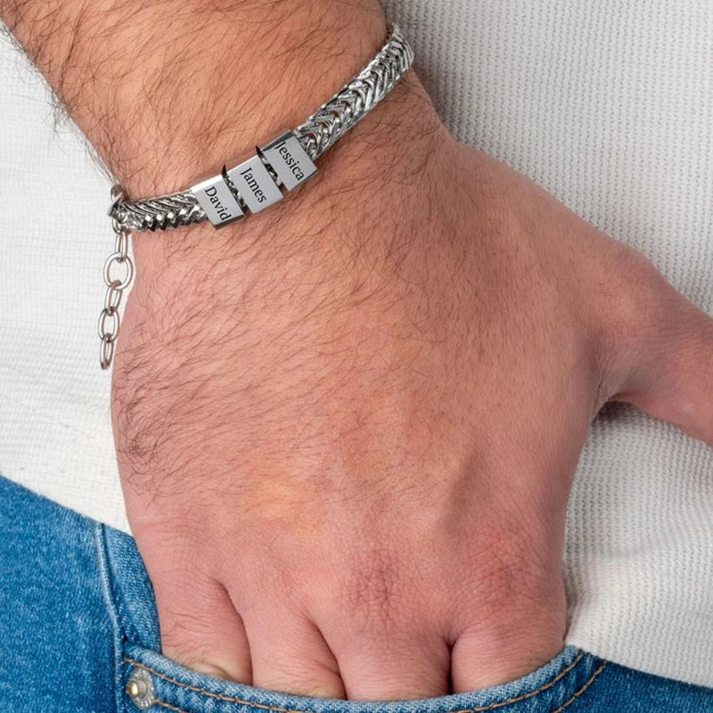 Father's Day Custom Bracelet Personalized Dad Link Chain
