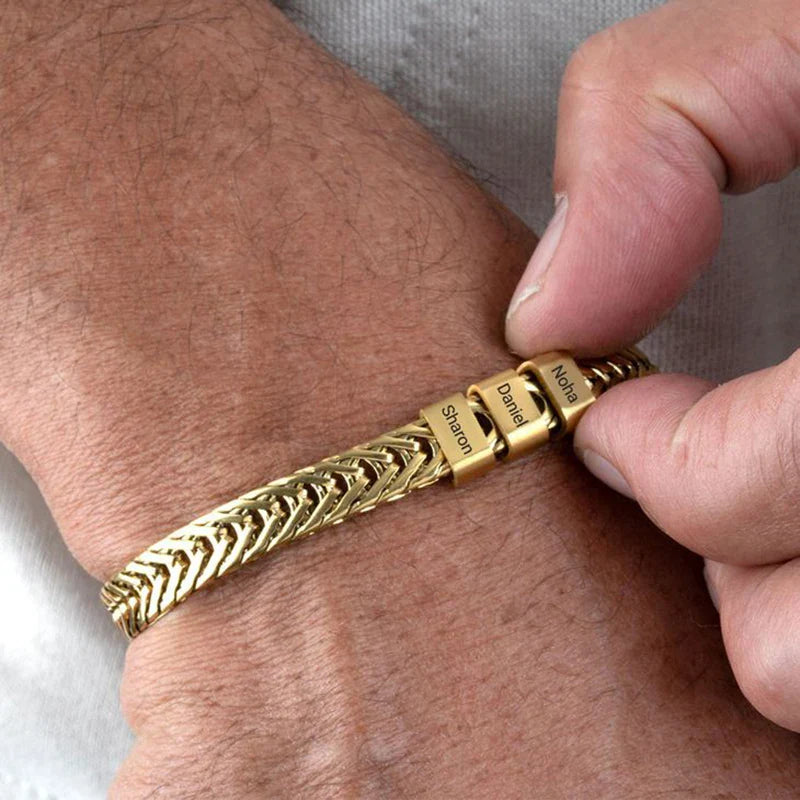 Father's Day Custom Bracelet Personalized Dad Link Chain