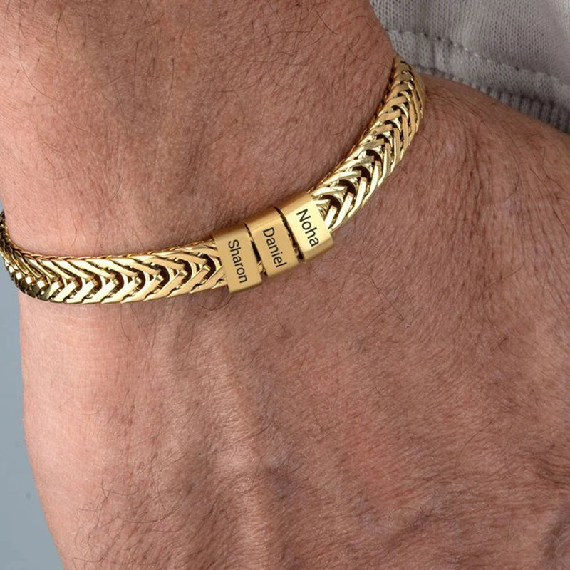 Father's Day Custom Bracelet Personalized Dad Link Chain
