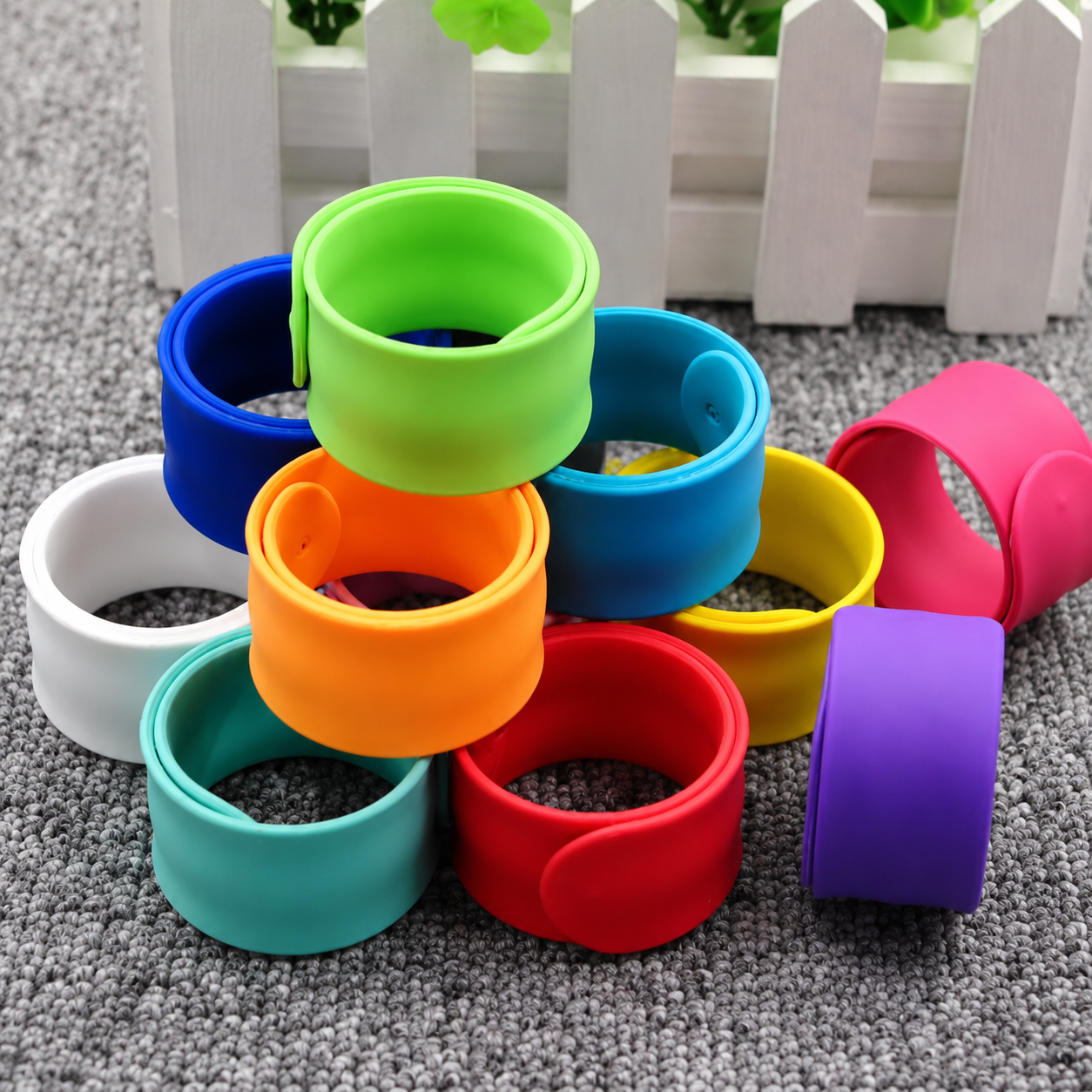 Party Favors Kids Slap Bracelet Colorful Wristband Set