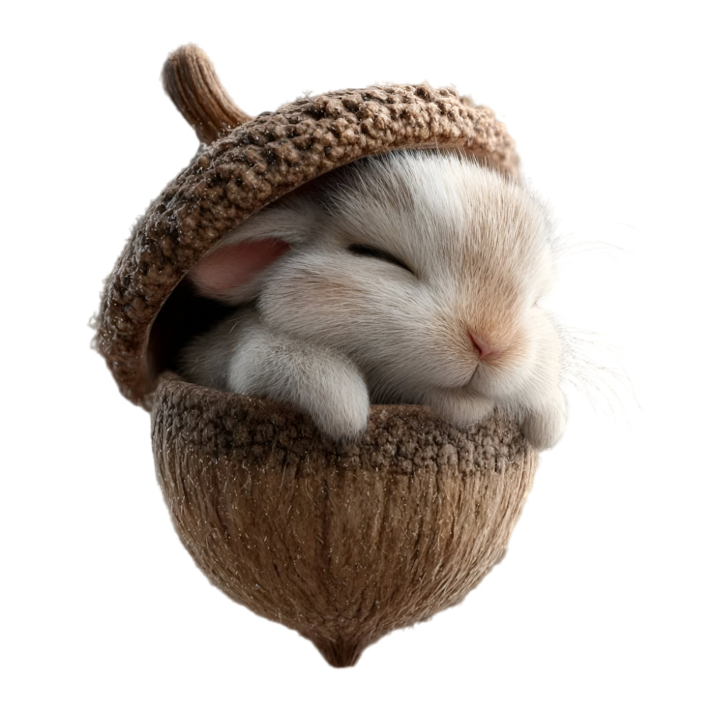 Stuffed Animal Woodland Acorn Bunny Plush Decor