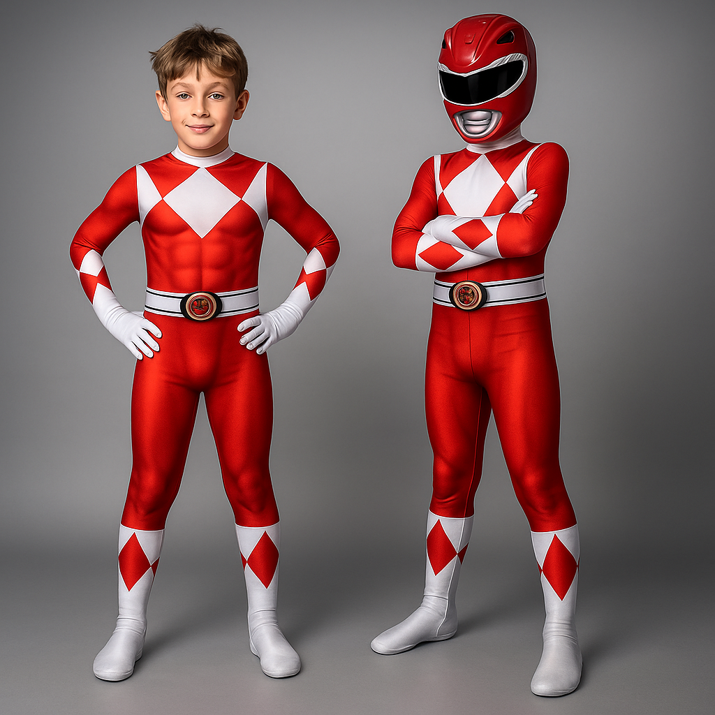 Superhero Jumpsuit Costume for Kids with Mask for Cosplay Fun 0