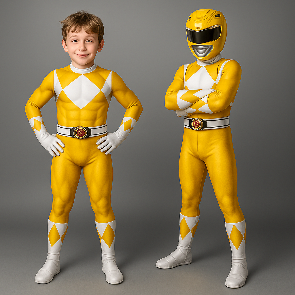 Superhero Jumpsuit Costume for Kids with Mask for Cosplay Fun 10