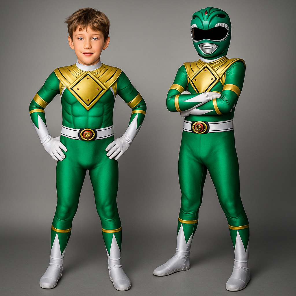 Superhero Jumpsuit Costume for Kids with Mask for Cosplay Fun 3