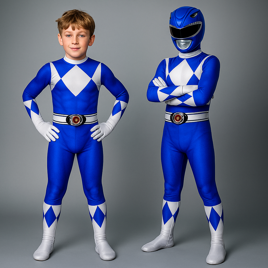 Superhero Jumpsuit Costume for Kids with Mask for Cosplay Fun 5