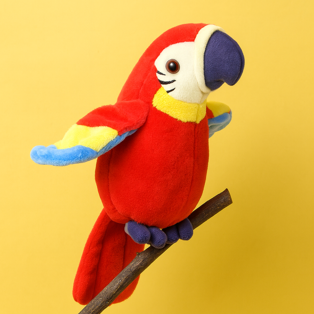 Talking Toy Parrot Plush Repeat Voice Kids Bird Toy