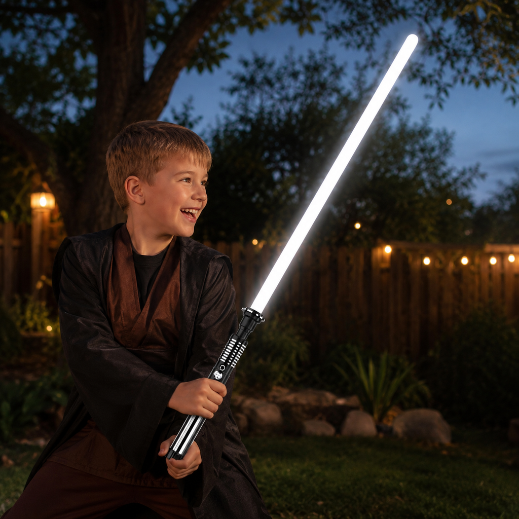 Toy Sword Light Up LED Cosplay Metal Handle Sound