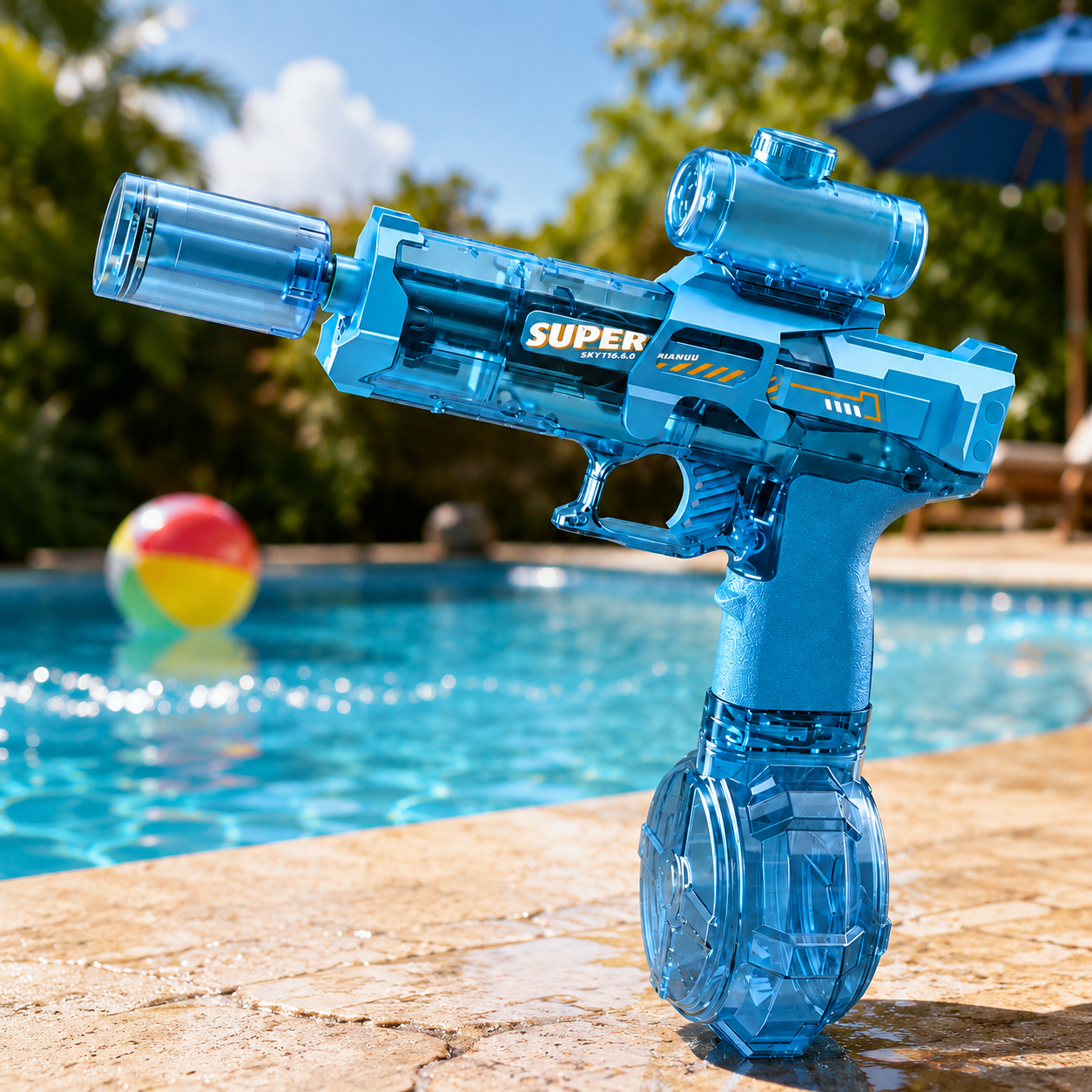Water Gun Rechargeable Outdoor Pool Blaster Toy