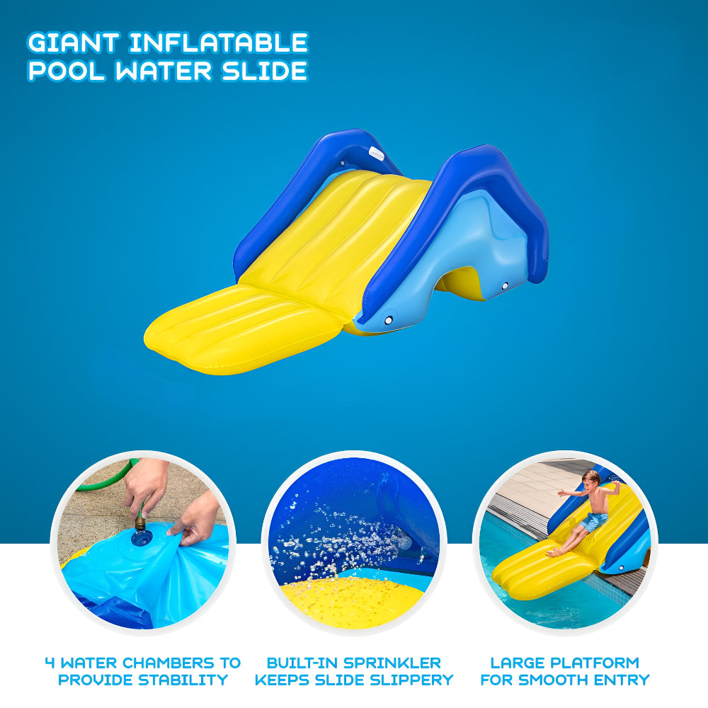 Water Slide Inflatable Pool Sprinkler Backyard Toy