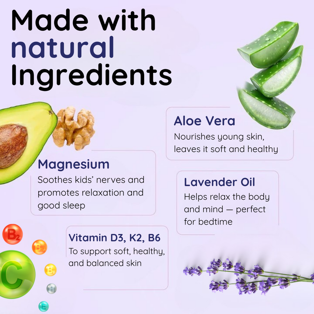 Magnesium Cream Kids Lavender Bedtime Moisturizer
