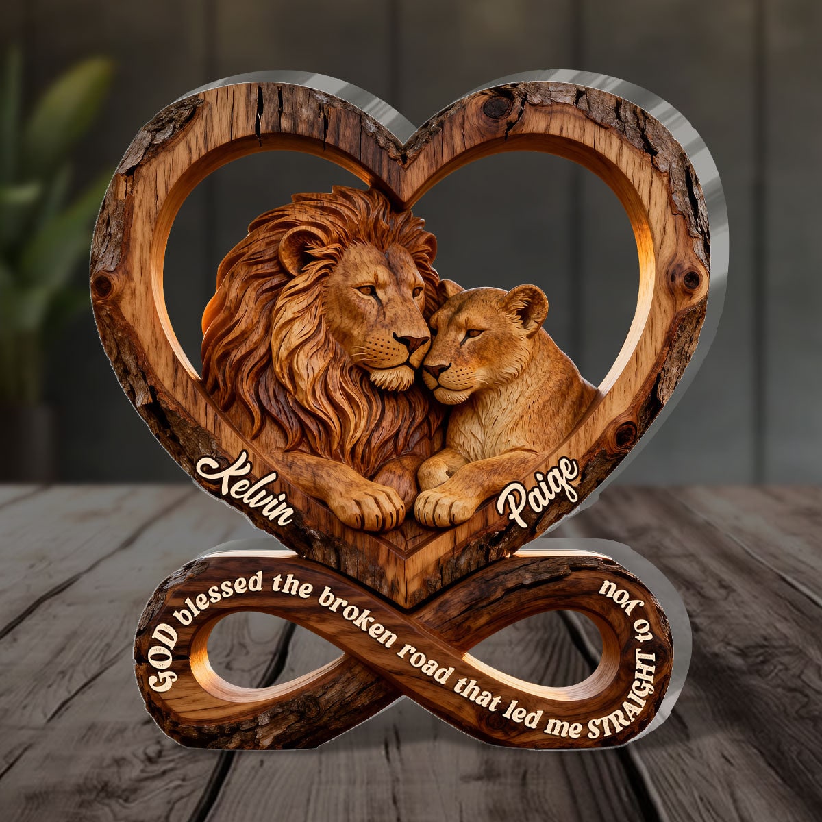 Acrylic Decor Faith-based Plaque Personalized Heart Design - Image 4