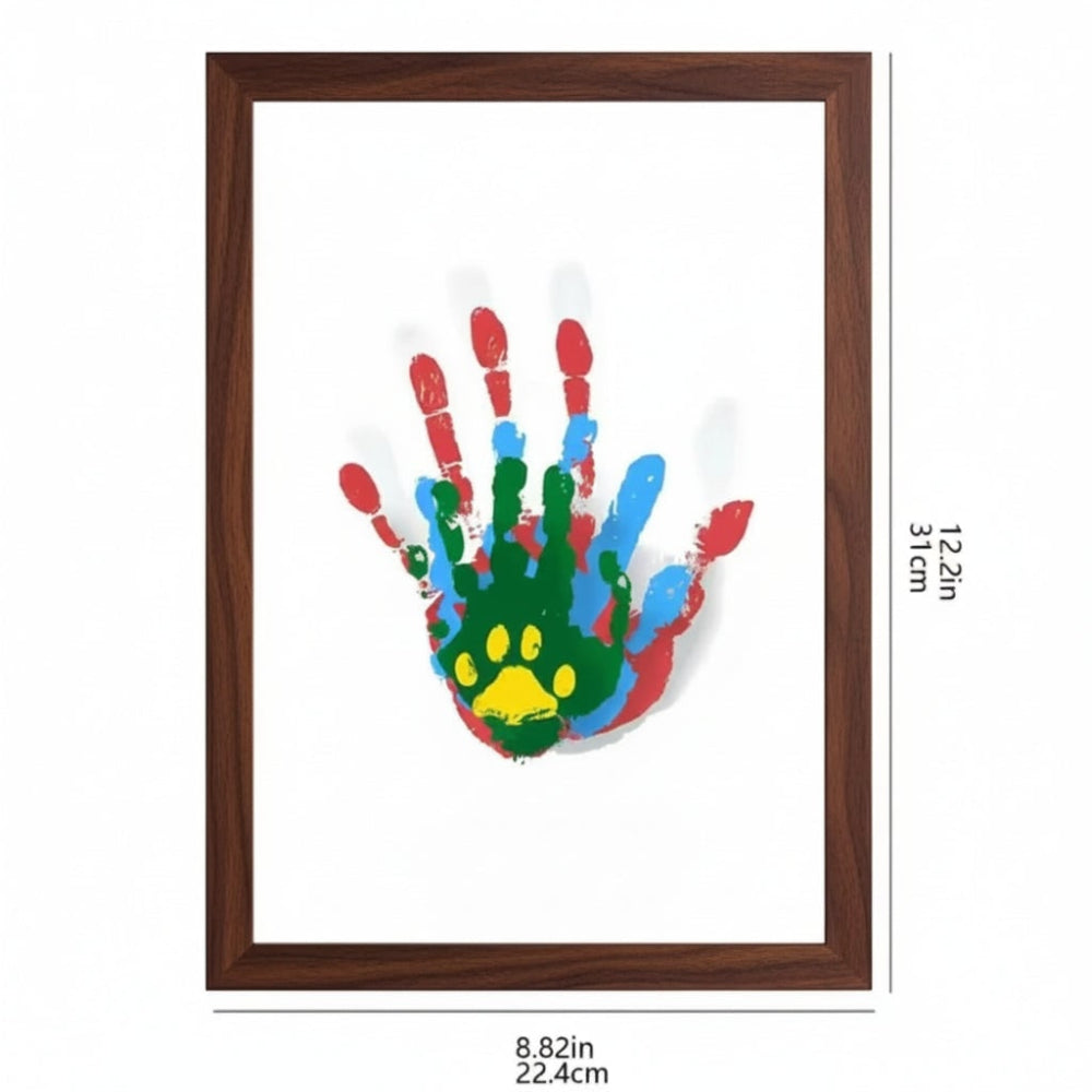 Baby Handprint Frame Cherished Memories Wood Natural Wood Frame - Image 4