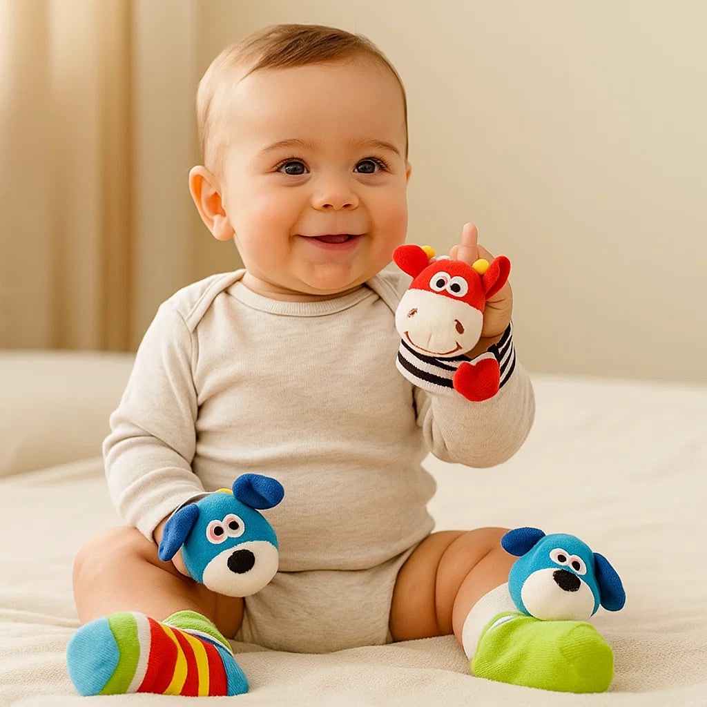 Baby Toys Wrist Rattle Socks Sensory Play - Image 8