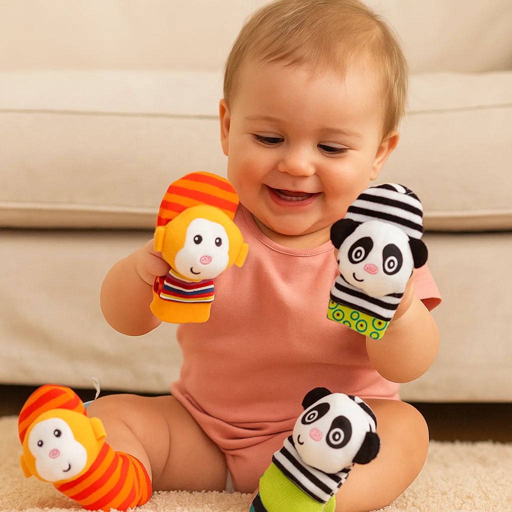 Baby Toys Wrist Rattle Socks Sensory Play - Image 9