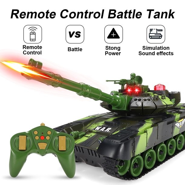 Battle Tank Led Light Tank Remote Control Toy Vehicle - Image 8
