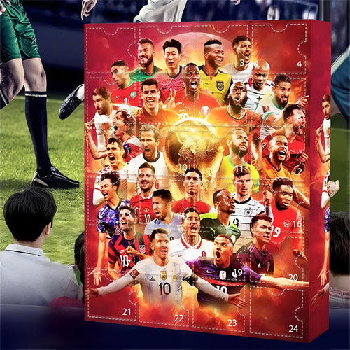 Advent Calendar Soccer Countdown Toy Set Kids