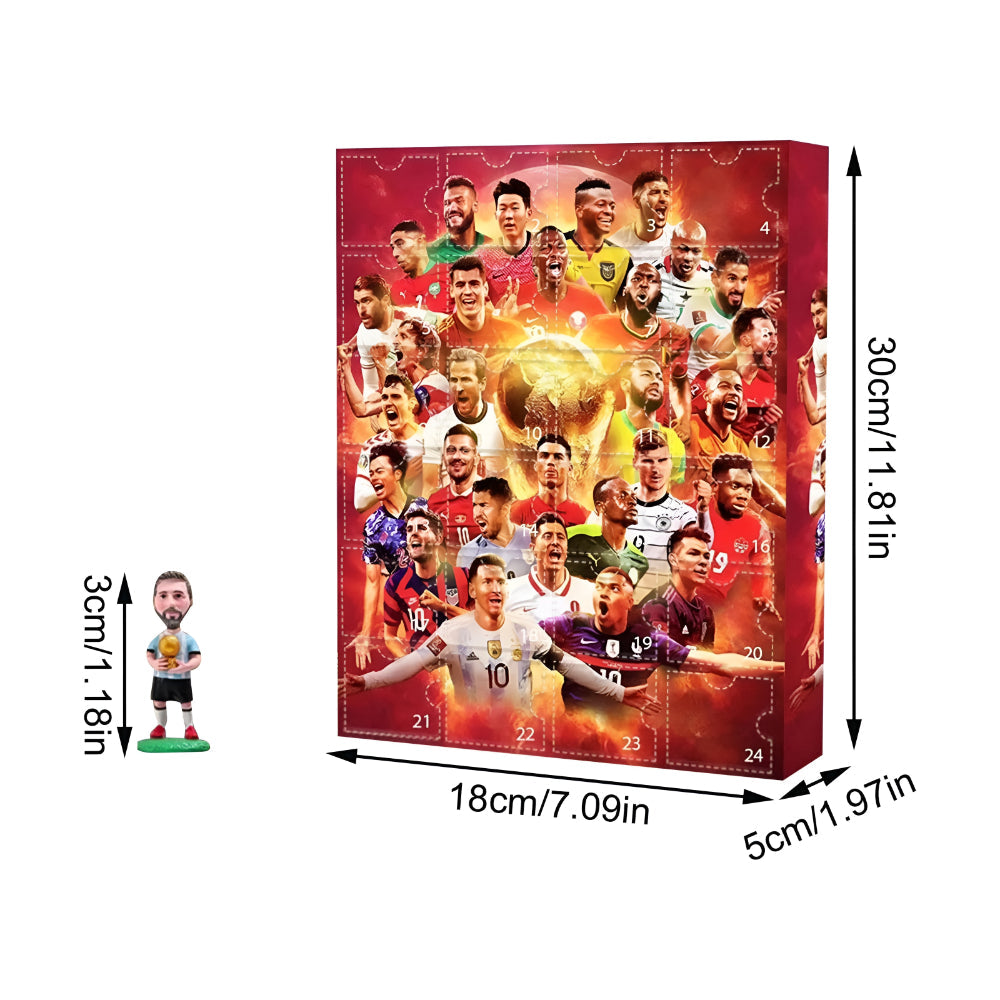 Advent Calendar Soccer Countdown Toy Set Kids