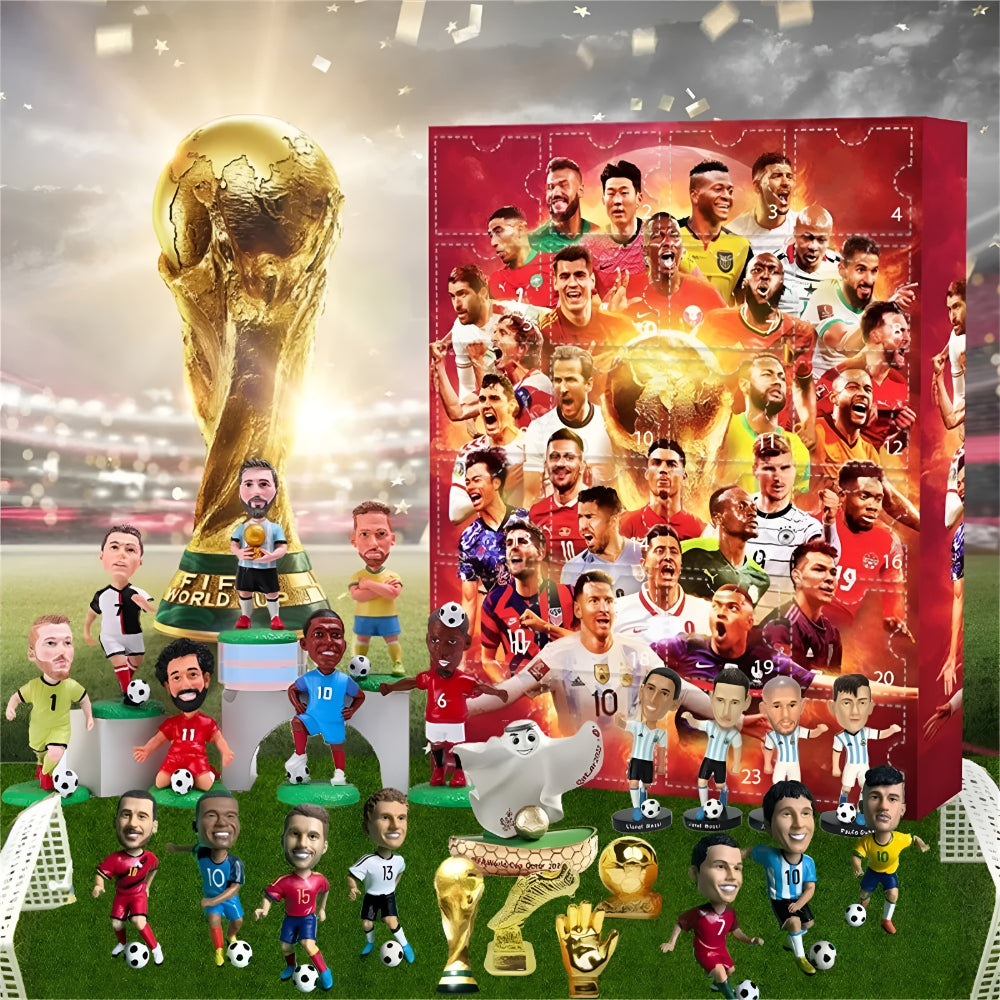 Advent Calendar Soccer Countdown Toy Set Kids
