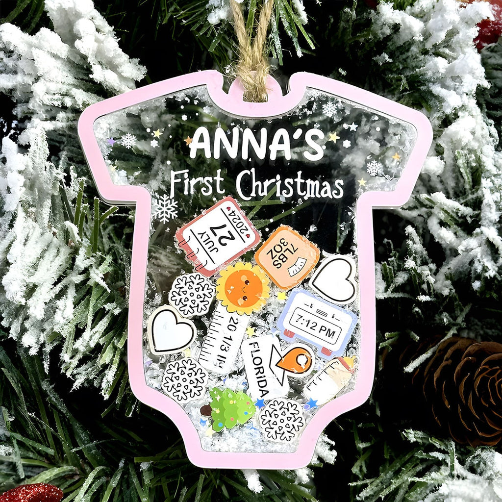 Christmas Ornament Personalized Ornament Baby Onesie Design - Image 4