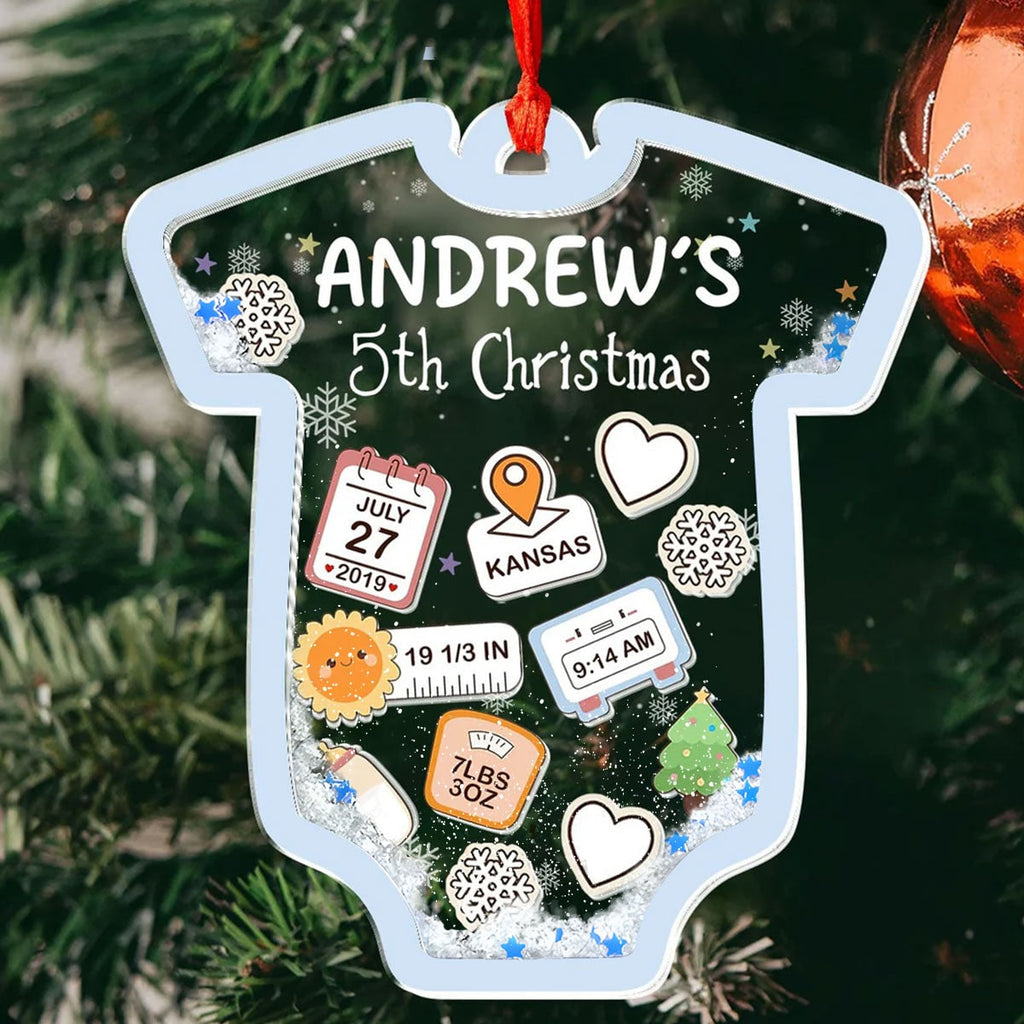 Christmas Ornament Personalized Ornament Baby Onesie Design - Image 6
