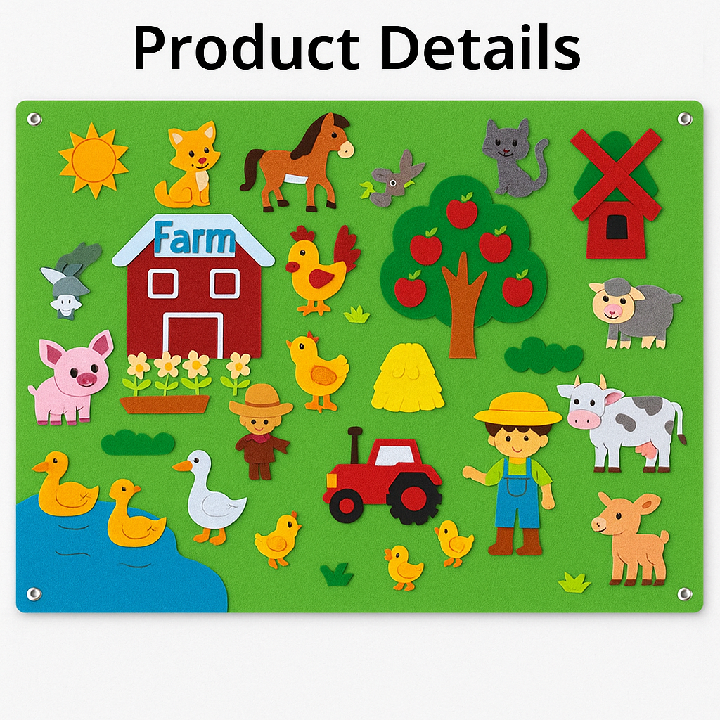 Colorful Images Felt Board Interactive Educational - Image 11