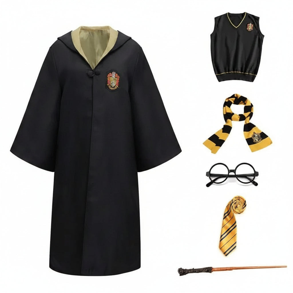 Cosplay Costume Wizard Robe Hooded Long-Sleeve Cloak - Image 6