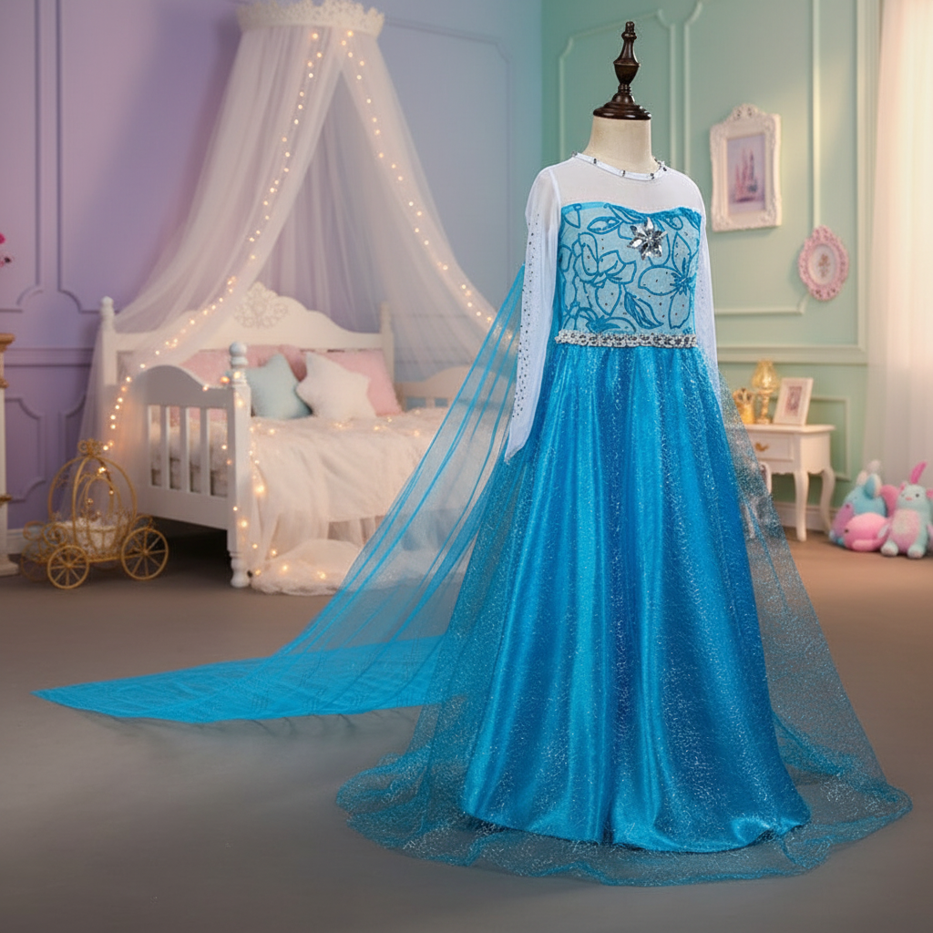 Kids Costume Princess Dress Cape Accessories Set