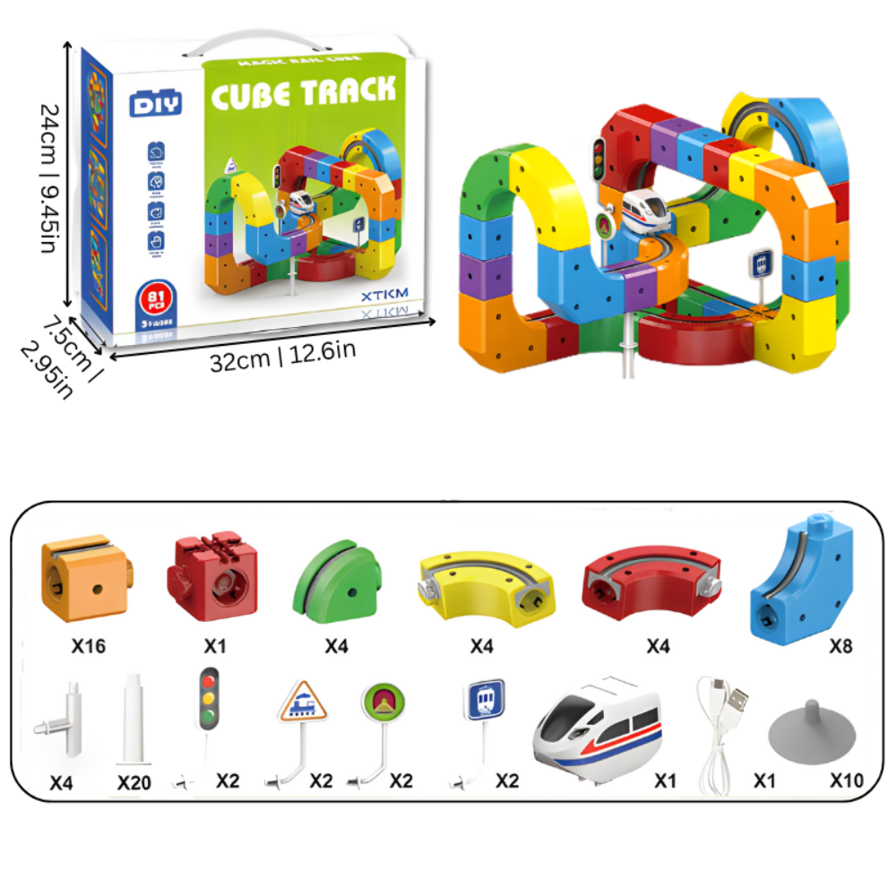 Develops Motor Skills Toy Race Track Building Stunt Car Track - Image 3