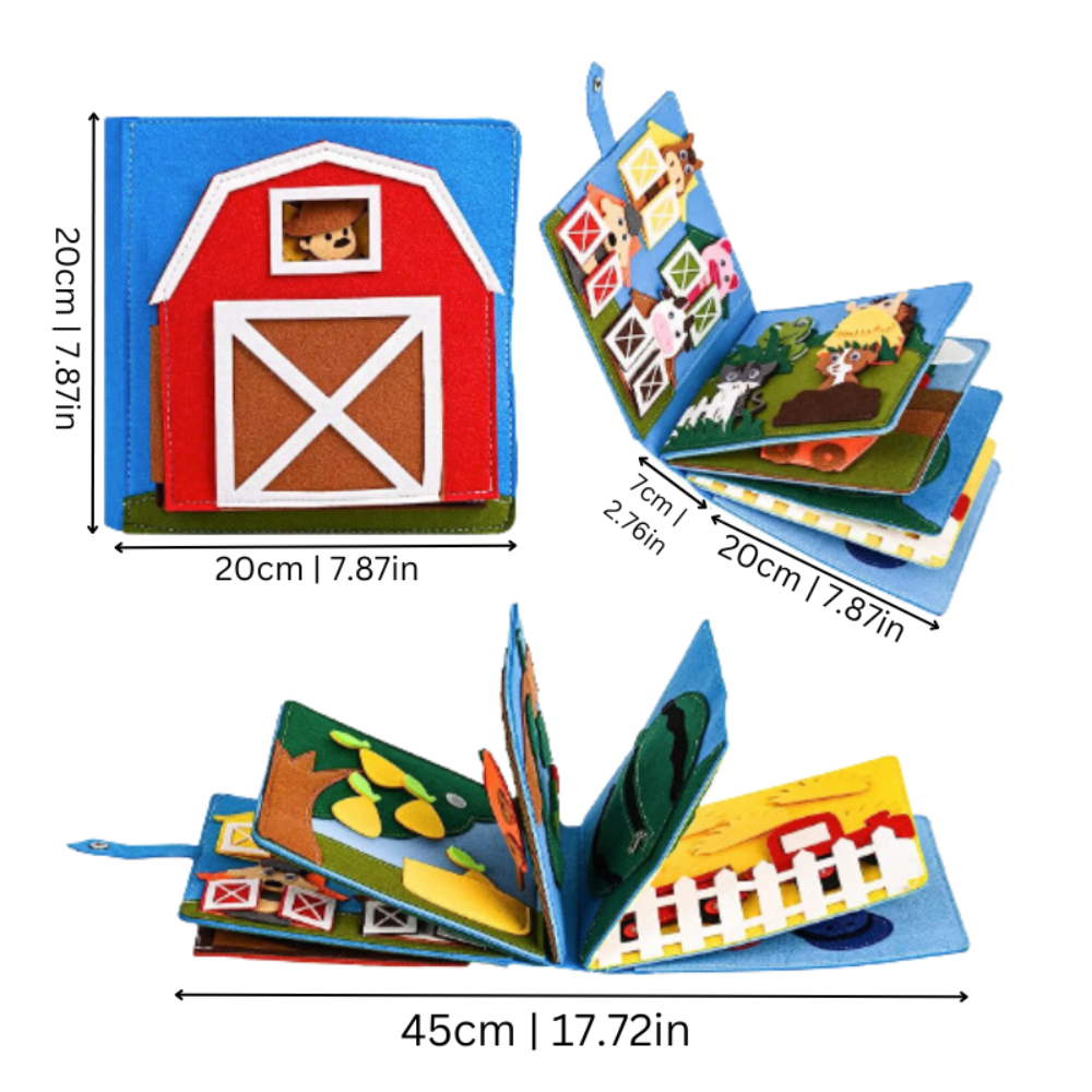 Educational Toy Interactive Children's Book Felt Busy Book - Image 2