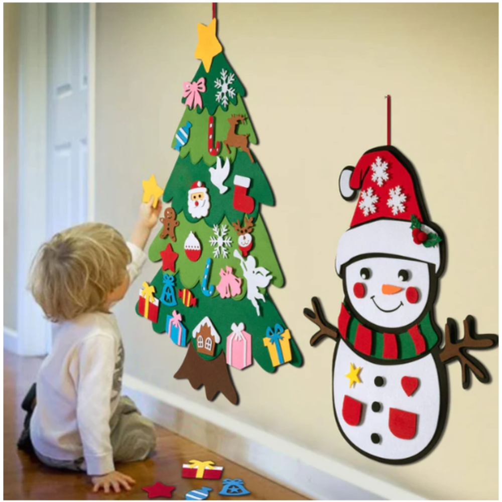 Felt Christmas Tree Activity Wall Hanging Advent Calendar - Image 2