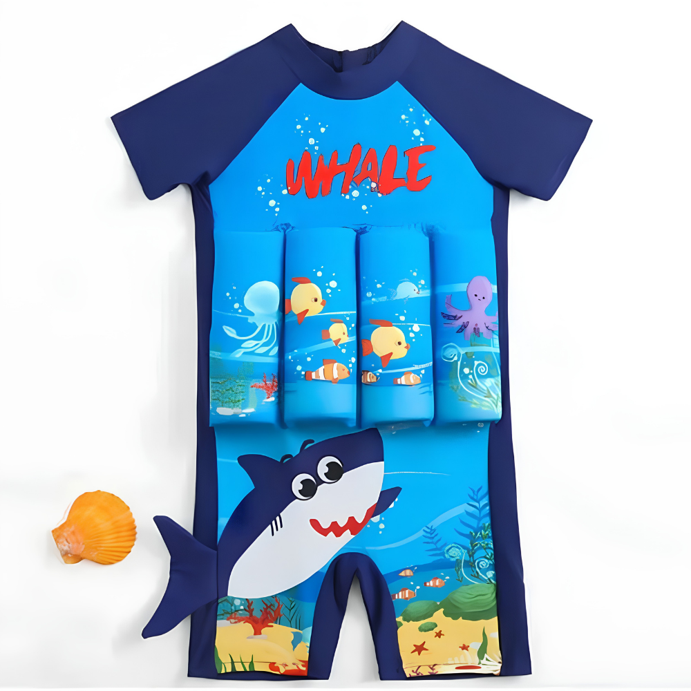 Kids Swimsuit Flotation Vest Swim Training Suit