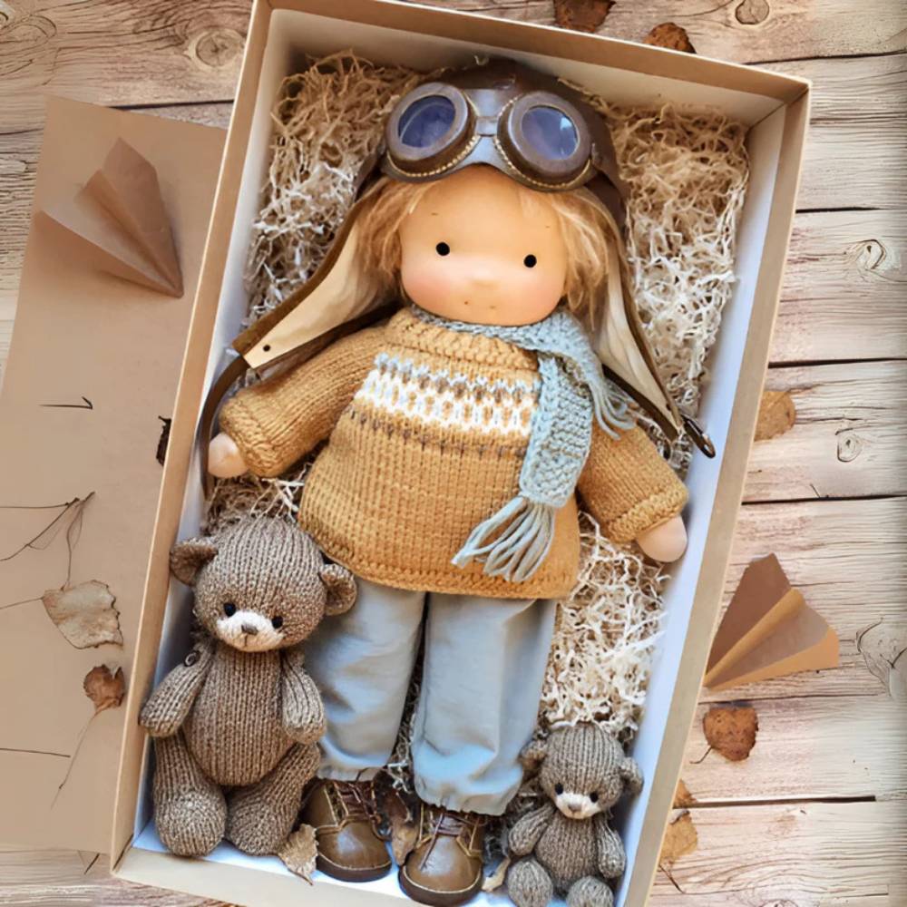 Doll Cuddly Waldorf Style Kids Soft Toy