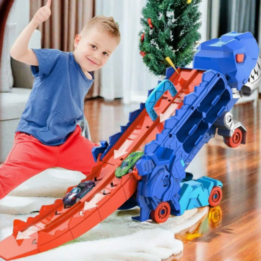 Toy Truck Dinosaur Transporter Car Playset