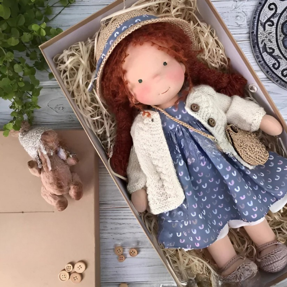 Doll Cuddly Waldorf Style Kids Soft Toy