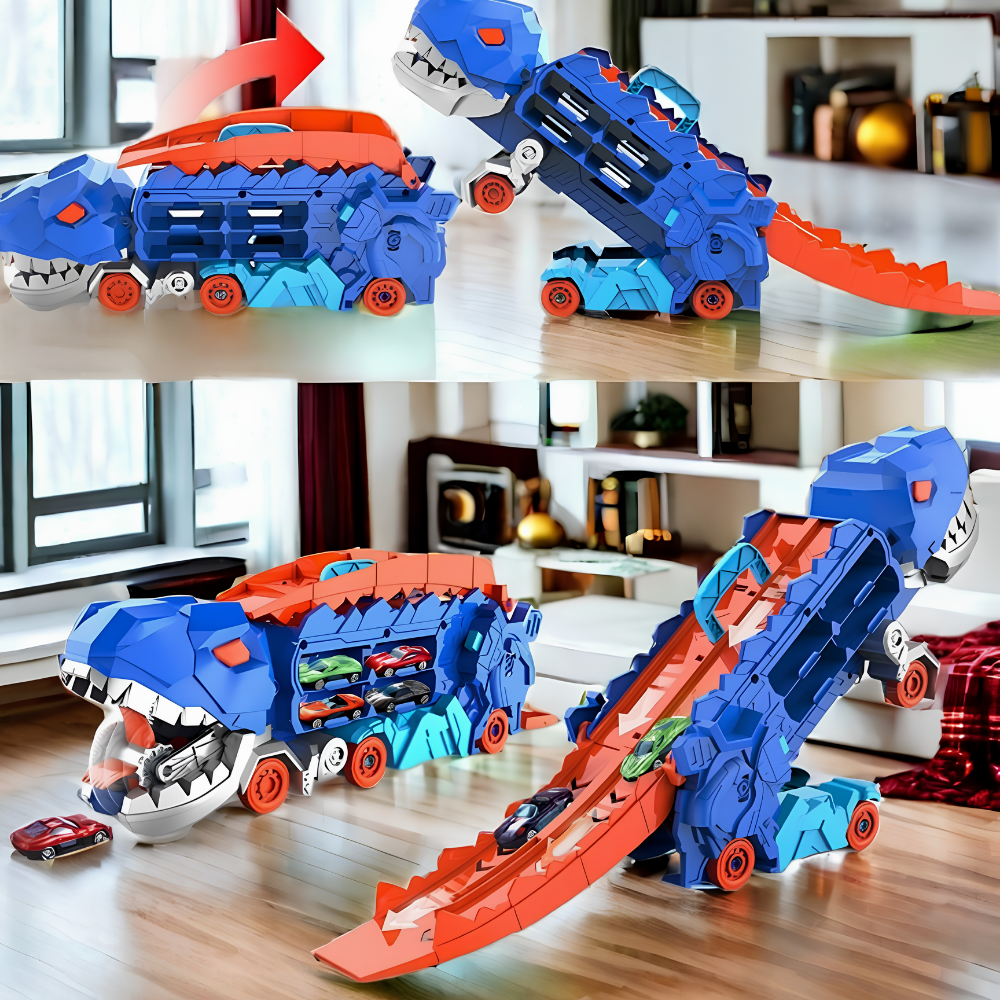 Toy Truck Dinosaur Transporter Car Playset