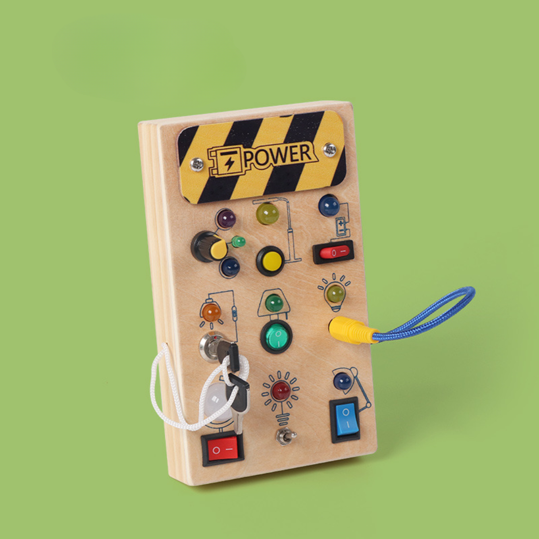 Busy Board Toddler Sensory Toy LED Light Switch Activity