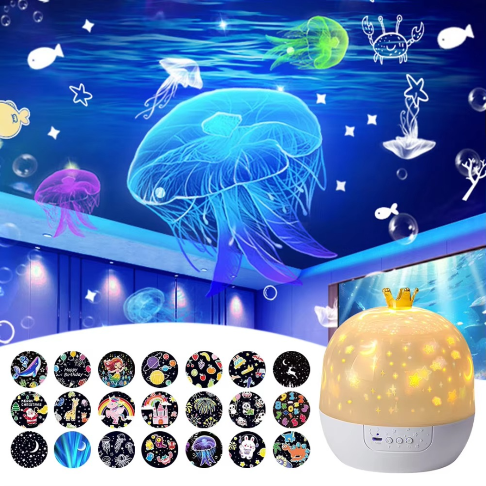 Kids Night Light Projector Starry Rotating Timer Switch - Image 2