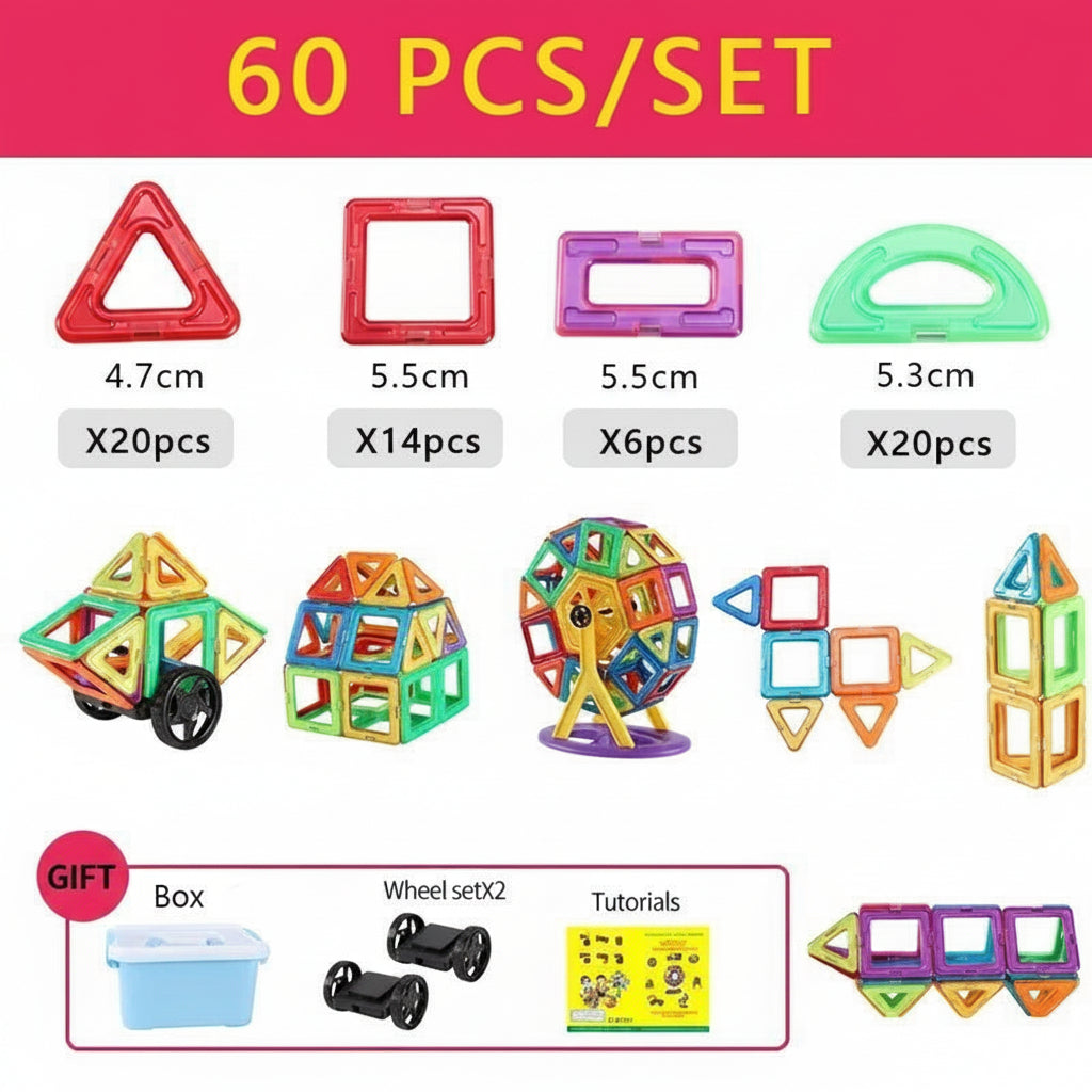 Magnet Tiles Building Blocks Educational Toddlers Playset - Image 6