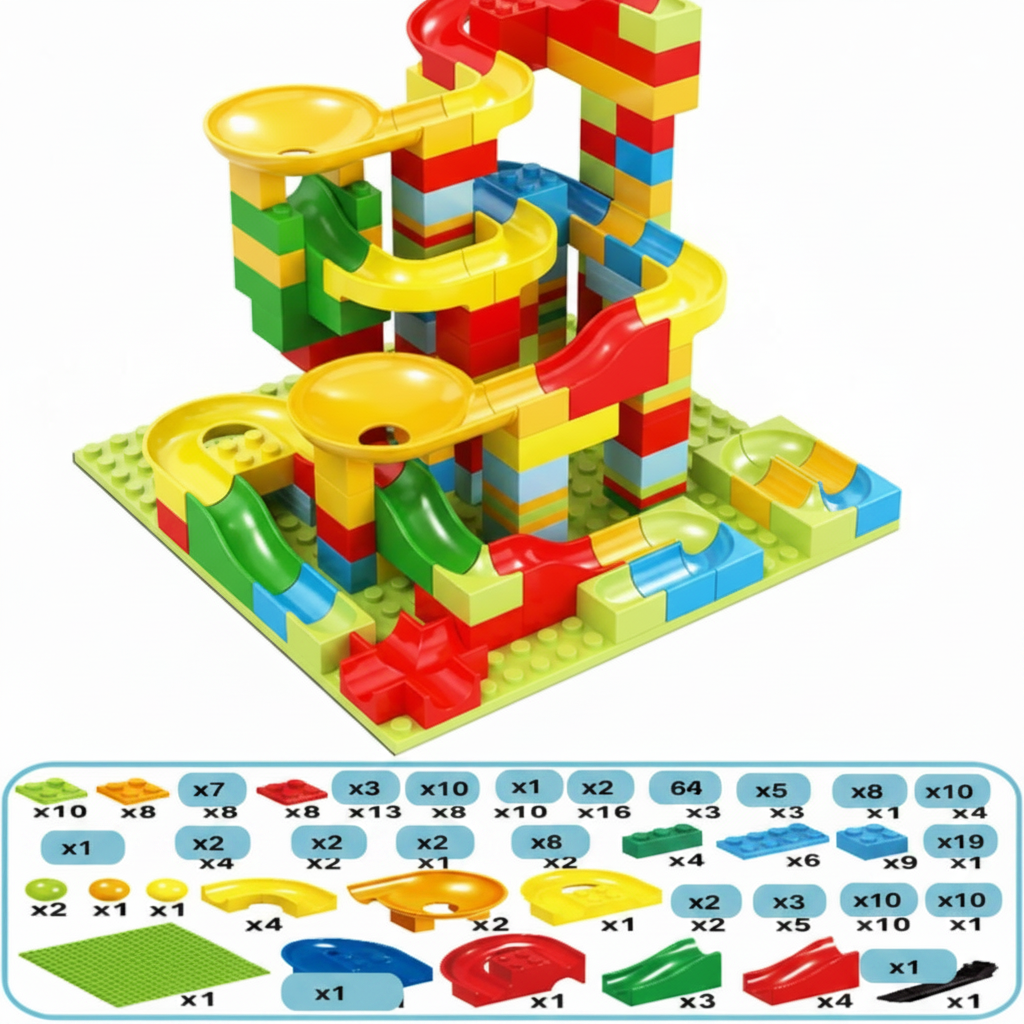 Marble Run Construction Toy Track Set Marble Track Set - Image 2