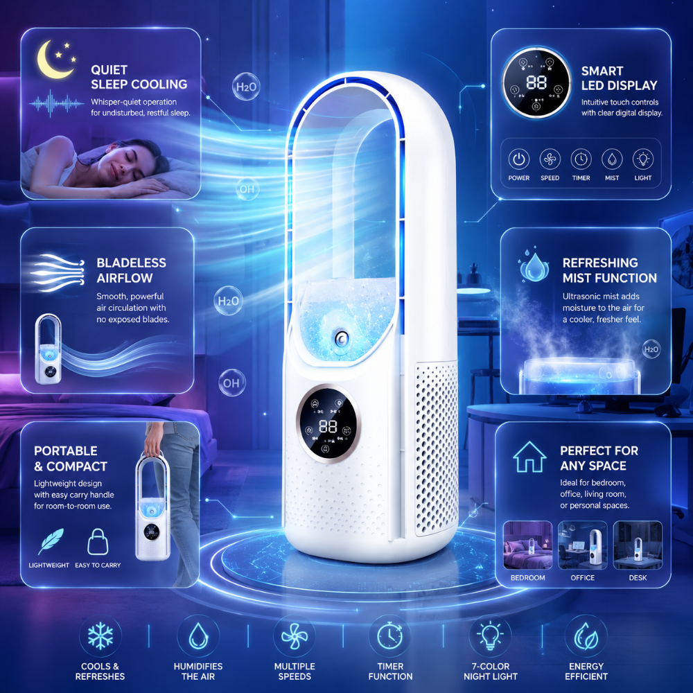 Portable Air Conditioner Cooling Fan Remote Control Design - Image 4