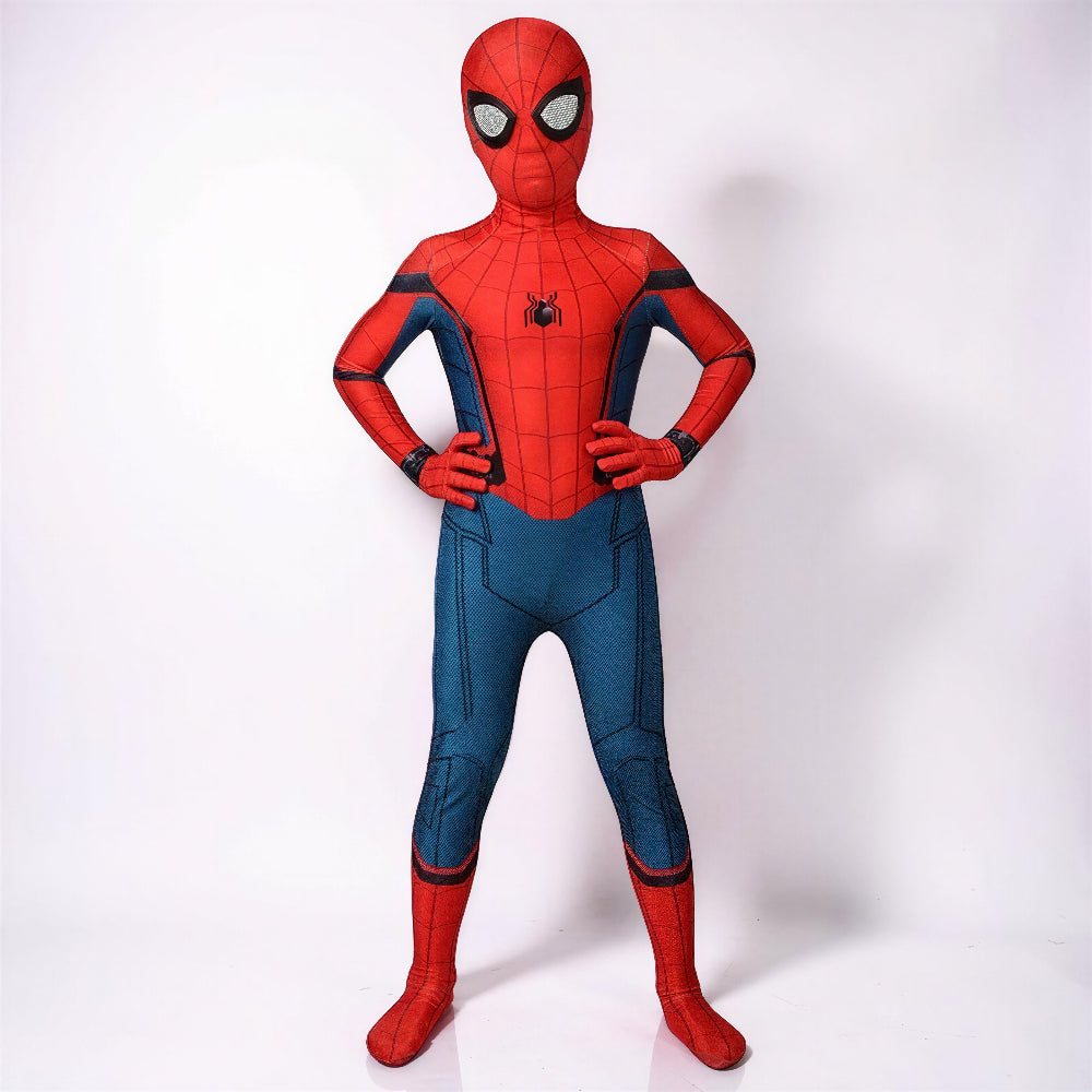 Halloween Costume Kids Superhero Stretch Bodysuit Mask