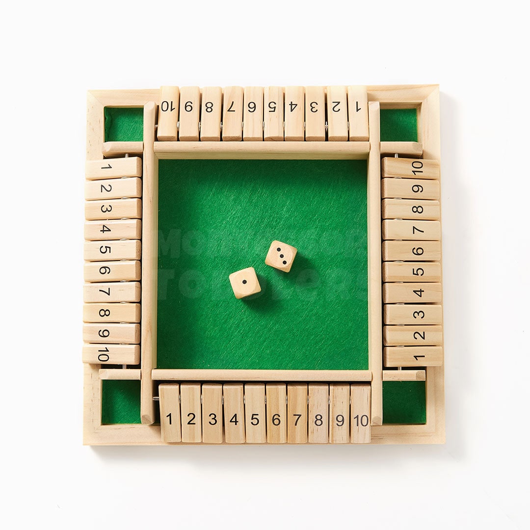 Shut the Box Game Family Night Wooden Dice Board￼ - Image 3
