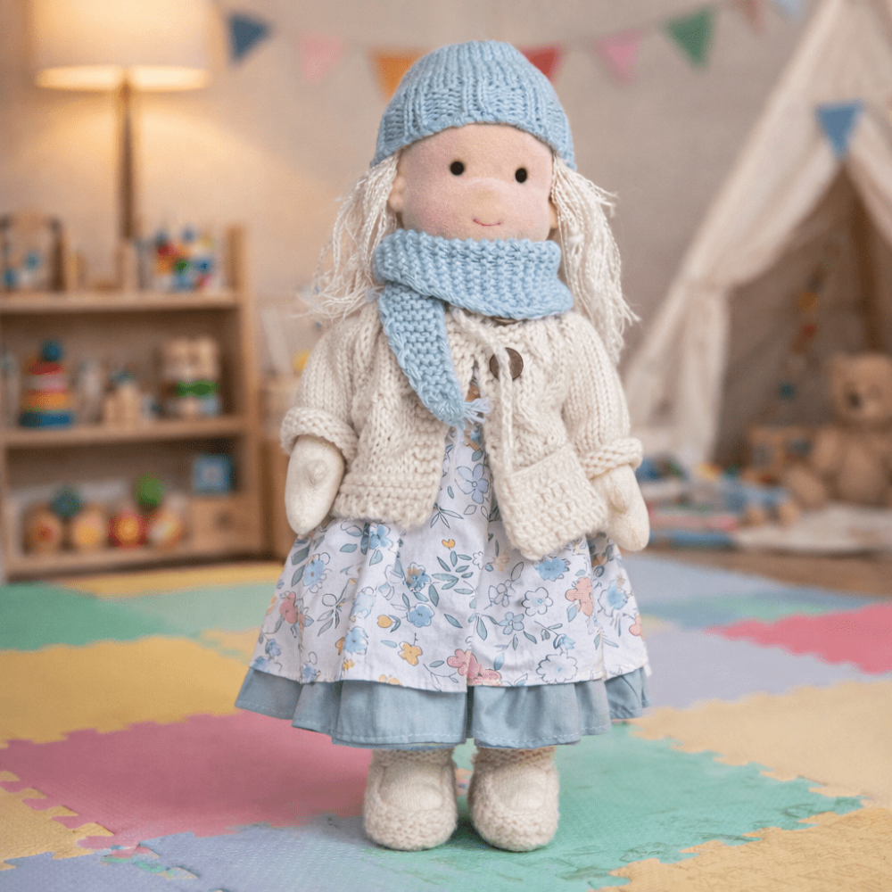 Waldorf Doll Toy -Up Soft Handmade Figure Handmade Doll - Image 1